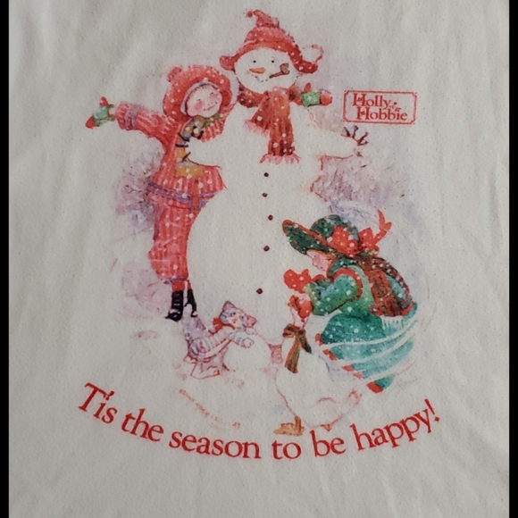 VINTAGE HOLLY HOBBIE long sleeve lace neck nightgown Lrg - Picture 2 of 11